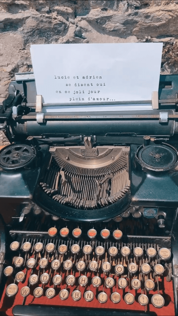 Machine à écrire mariage Mayenne